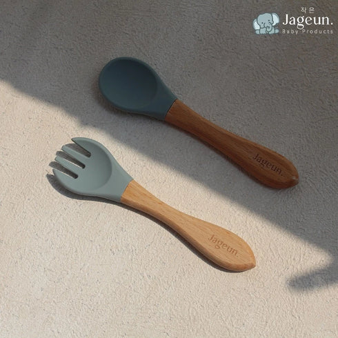 Spoon & Fork Bamboo Silicone - Kokki